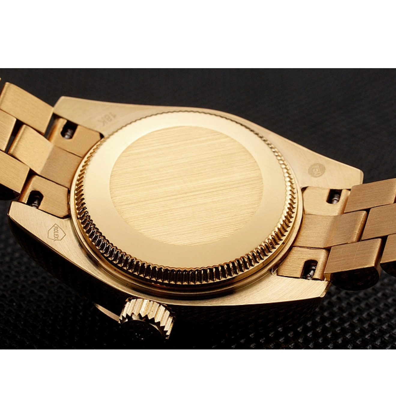 Aaa replica watch Champagne Bracelet Gold Swiss Dial Bezel Rolex Lady-Datejust 1454095 Diamond 0820